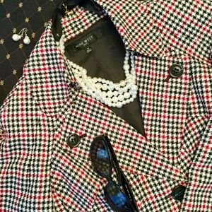 Nine West Houndstooth Jacket 